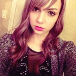 Burgundy hair done by Sara K.