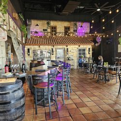 The indoor porch - another bar and small tables