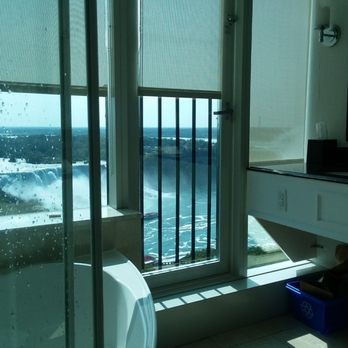 Sheraton Fallsview Hotel - View from the bathroom on the 20th floor - Hotels Near Me - Niagara Falls, Ontario