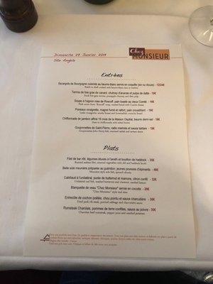 Menu photo 7 Chez Monsieur Paris, 75