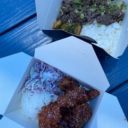 Korean fried chicken and beef Korean fried chicken and beef