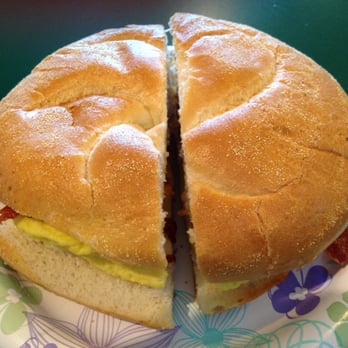 Chubba's Bagelry - Egg, bacon, cheese on hard roll - Bagels Near Me - Watertown, Connecticut Chubba's Bagelry - Egg, bacon, cheese on hard roll - Bagels Near Me - Watertown, Connecticut