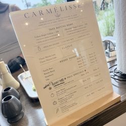 Carmelisse Menu (August 2026)