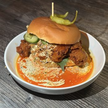 Darkroom - Fried chicken sandwich - Wine Bars Near Me - Santa Ana, California Darkroom - Fried chicken sandwich - Wine Bars Near Me - Santa Ana, California