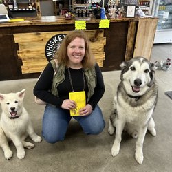 Whiskey Wolf Liquor - I got to meet the Alaskan Malamutes, Bear and Duke, during Shop Hop.