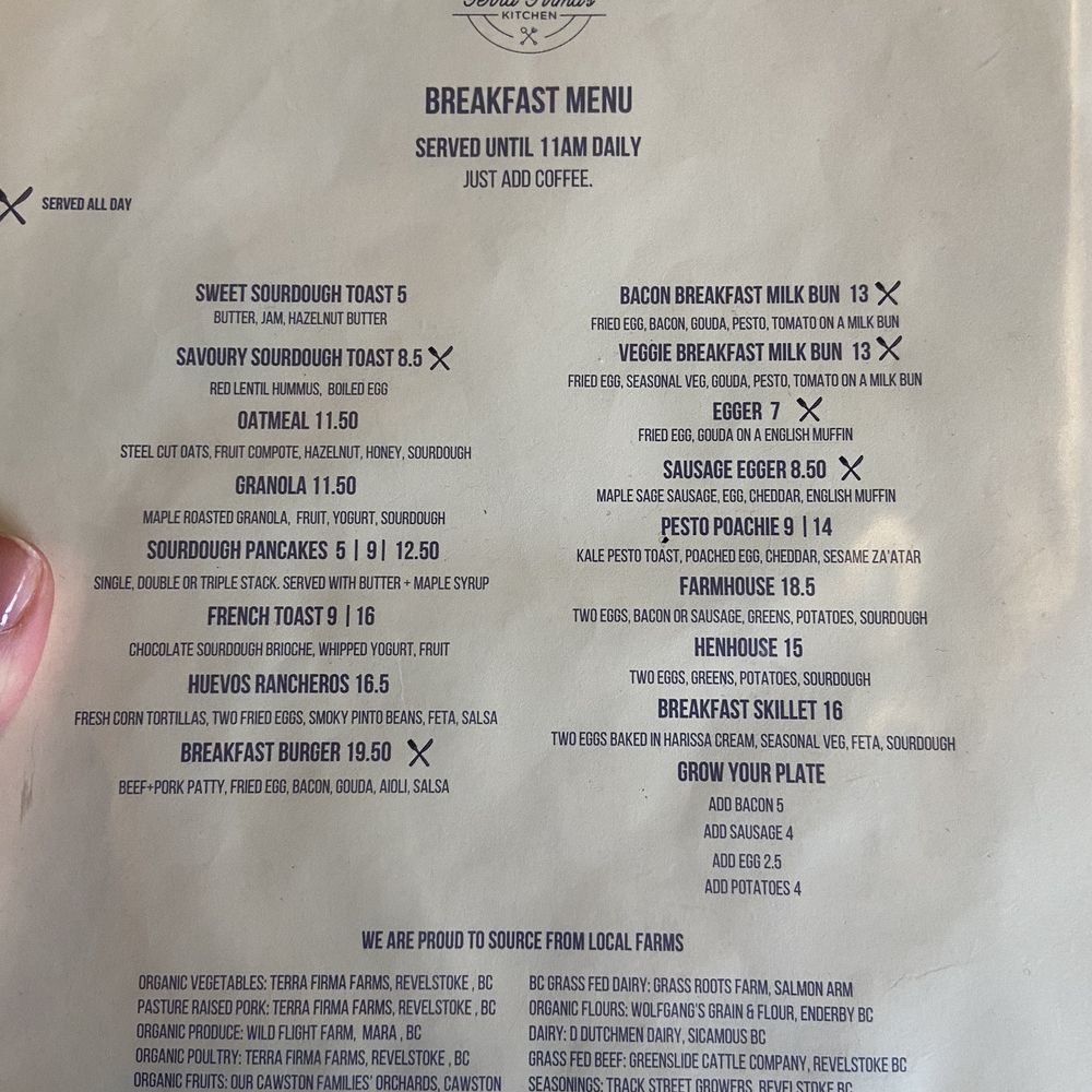 Breakfast Menu Breakfast Menu