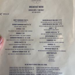 Breakfast Menu Breakfast Menu