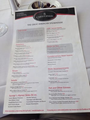 Menu photo 8 B Christopher's Greensboro, NC Menu photo 8 B Christopher's Greensboro, NC