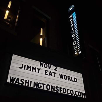 Washington’s - a sign for jimmy eat world - Music Venues Near Me - Fort Collins, Colorado