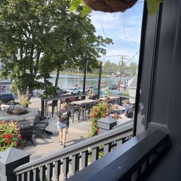 Outdoor patio with no umbrellas