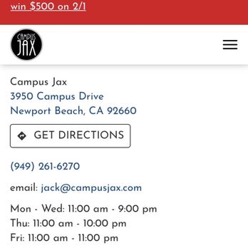 Campus JAX - Campus Jax website on 01-02-20. - Bars Near Me - Newport Beach, California Campus JAX - Campus Jax website on 01-02-20. - Bars Near Me - Newport Beach, California