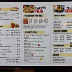 Paco's Pizza & Chicken - Small Menu, Great Value.
