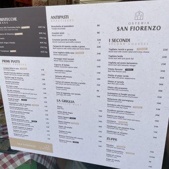 osteria san fiorenzo - Menu - Restaurants Near Me - Florence, FI osteria san fiorenzo - Menu - Restaurants Near Me - Florence, FI