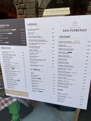Menu photo 1 osteria san fiorenzo Florence, FI Menu photo 1 osteria san fiorenzo Florence, FI