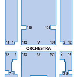 Angelico Hall - Seating chart for the hall