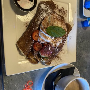 Toast - Cocoa Almond Butter Crepes Side of 2 Eggs Hazelnut Latte - Breakfast & Brunch Near Me - Temecula, California