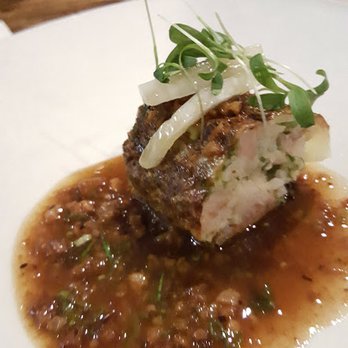 Barley Swine - Pork belly, cabbage, rice, Gulf XO sauce - New American Near Me - Austin, Texas Barley Swine - Pork belly, cabbage, rice, Gulf XO sauce - New American Near Me - Austin, Texas