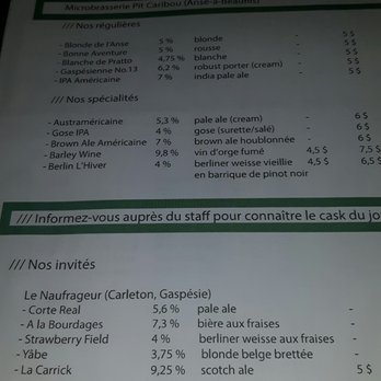 Pub Pit Caribou - Recent beer list. - Brewpubs Near Me - Montreal, Quebec Pub Pit Caribou - Recent beer list. - Brewpubs Near Me - Montreal, Quebec