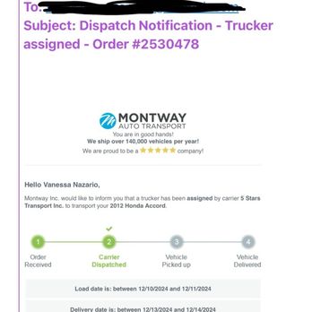 Montway Auto Transport - The original load date - Vehicle Shipping Near Me Montway Auto Transport - The original load date - Vehicle Shipping Near Me