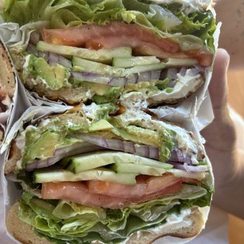 Evergreen Coffee - Veggie on pesto bagel - Breakfast & Brunch Near Me - San Jose, California