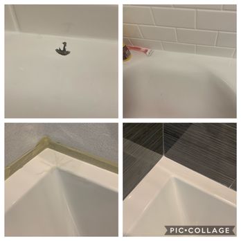 Surface Specialists - Before and after minor crack repairs - Refinishing Services Near Me