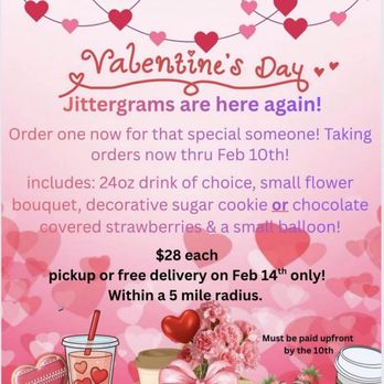 Jitterbugs - valentine's Day!!! - Coffee & Tea Near Me - Agra, Oklahoma Jitterbugs - valentine's Day!!! - Coffee & Tea Near Me - Agra, Oklahoma