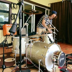 MAP Recording Studios - Recording drums for Winde Black in Austin Texas.