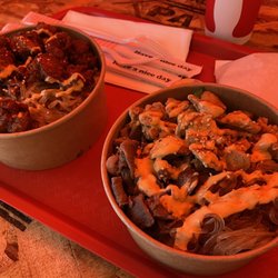 Bulgogi Hustle - K-Combo: Fried Chicken & Bulgogi;  Gangnam Style Combo : Bulgogi & Marinated Chicken & Mandoo for appetizer.