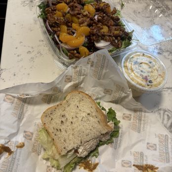 Sequoia Sandwich Company - Spring salad and half a tuna sandwich with potato salad - Sandwiches Near Me - Clovis, California
