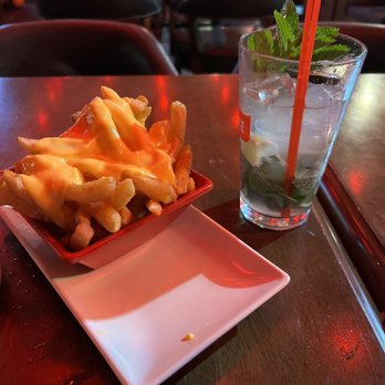 Soup N Burger - fries and a drink on a table - Soup Near Me - Brooklyn, New York