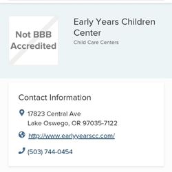 Early Years Chidren's Center