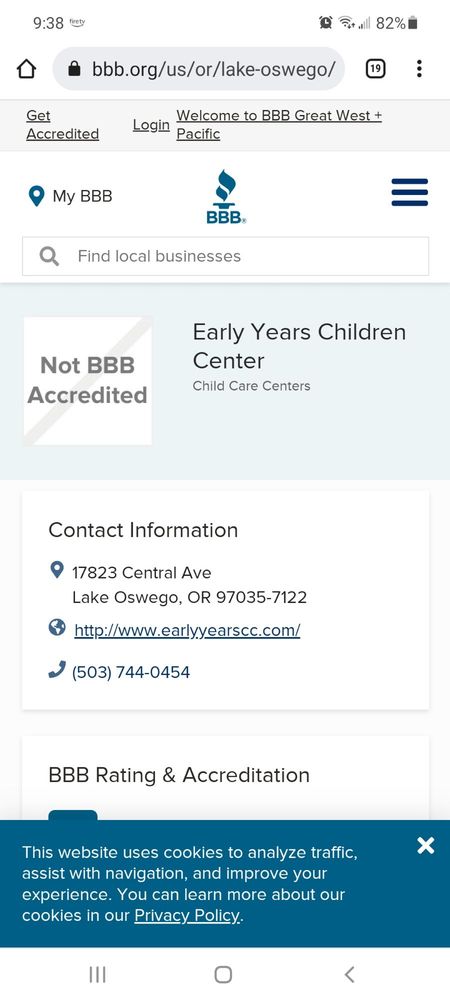 Early Years Chidren's Center - childcare center in Wilsonville, OR