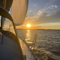 A Day On The Bay - Sunset and sails