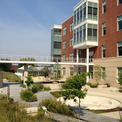 Beloit College - Another view of the patio/garden behind Sciences building.