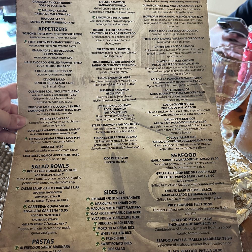 Bella Cuba - Menu - Cuban Near Me - Miami Beach, Florida Bella Cuba - Menu - Cuban Near Me - Miami Beach, Florida