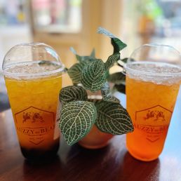 T5. Passion Fruit Sunrise Tea and T3. Berry Bliss Tea