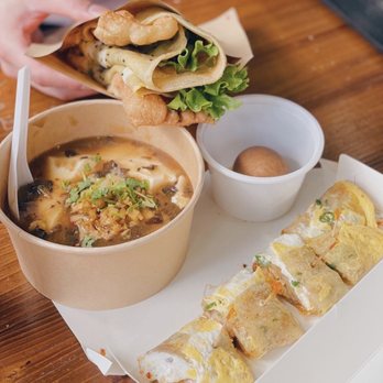 Me + Crepe - Mushroom and Abalone Crepe, Original Tofu Soup, Spicy Chicken Crispy Egg Wrap, Tea Egg - Creperies Near Me - Richmond, British Columbia Me + Crepe - Mushroom and Abalone Crepe, Original Tofu Soup, Spicy Chicken Crispy Egg Wrap, Tea Egg - Creperies Near Me - Richmond, British Columbia
