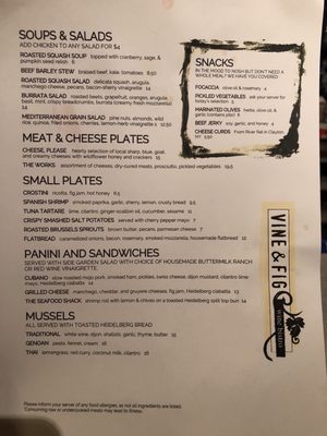 Menu photo 8 Vine and Fig Rome, NY