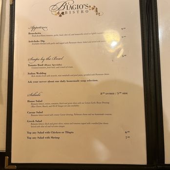 Biagio's Bistro - Menu - Italian Near Me - Cincinnati, Ohio