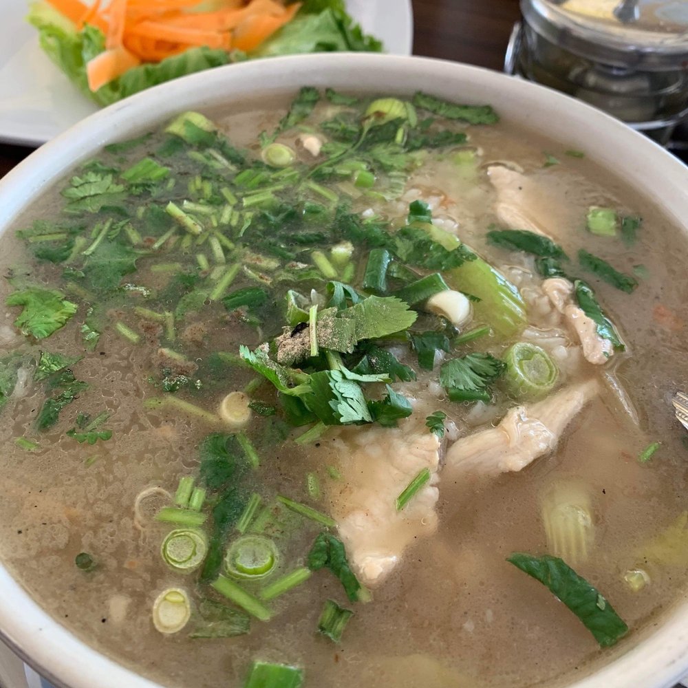 Thai Cafe - Rice Soup w/chicken - Thai Near Me - San Antonio, Texas Thai Cafe - Rice Soup w/chicken - Thai Near Me - San Antonio, Texas