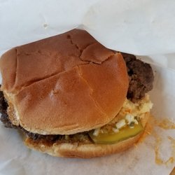 Dixie Drive-In Restaurant - Hamburger steak sandwich.