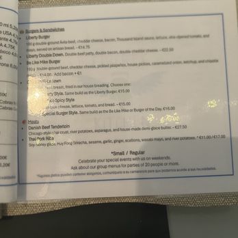 Liberty kitchen - Menu - Signature Cuisine Near Me - Alicante, A