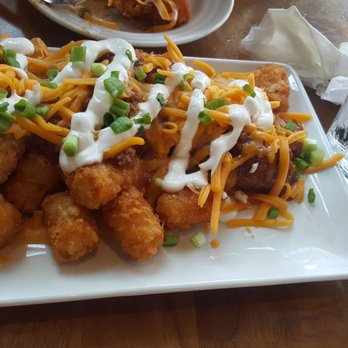 Big Ditch Brewing - LOADED TATER TOTS!!!!!!! They were my favorite! Wasnt soggy very flavorful and crunchy just tasty.. you gotta try them! - New American Near Me - Buffalo, New York Big Ditch Brewing - LOADED TATER TOTS!!!!!!! They were my favorite! Wasnt soggy very flavorful and crunchy just tasty.. you gotta try them! - New American Near Me - Buffalo, New York