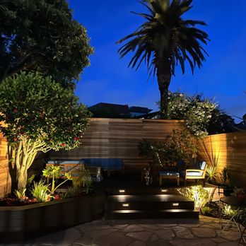 Liaison Landscapes - a garden at night - Landscape Architects or Designers Near Me - San Francisco, California Liaison Landscapes - a garden at night - Landscape Architects or Designers Near Me - San Francisco, California