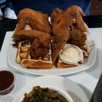 Dame's Chicken & Waffles - My honey plate - Southern Near Me - Durham, North Carolina