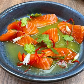 etta - Salmon crudo with leche de Tigre - New American Near Me - Scottsdale, Arizona etta - Salmon crudo with leche de Tigre - New American Near Me - Scottsdale, Arizona