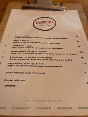 Menu photo 1 Spaghetteria Amsterdam, NH