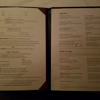 Ruth's Chris Steak House - Menu - Steakhouses Near Me - Pasadena, California Ruth's Chris Steak House - Menu - Steakhouses Near Me - Pasadena, California