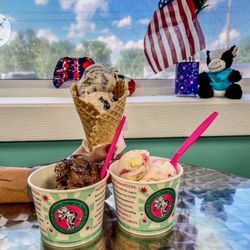 The Scoop - "Strawberry Cheesecake," "Kitty Kitty Bang Bang with Blueberry Cheesecake," and "Brownie Cascade"