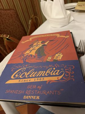 Menu photo 1 Columbia Restaurant Tampa, FL Menu photo 1 Columbia Restaurant Tampa, FL